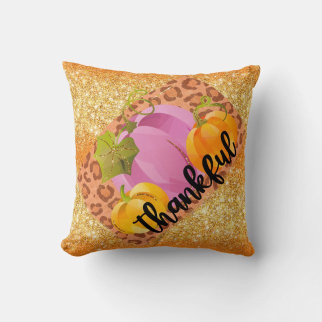 Dankbare Farbe für den Herbst Kissen (Vorderseite)