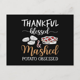 Dankbare Gesegnete Familie Kinder Passende Thanksg Postkarte