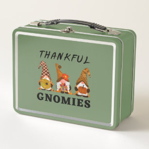 Dankbare Gnome mit Niedlichem Herbsttrio von Gnome Metall Brotdose