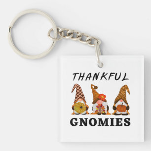 Dankbare Gnome mit Niedlichem Herbsttrio von Gnome Schlüsselanhänger