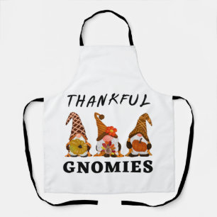 Dankbare Gnome mit Niedlichem Herbsttrio von Gnome Schürze