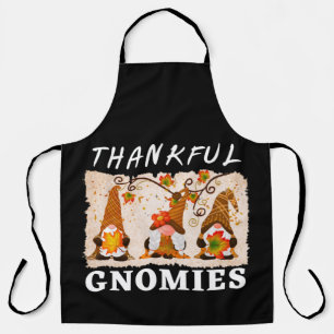 Dankbare Gnome mit Niedlichem Herbsttrio von Gnome Schürze