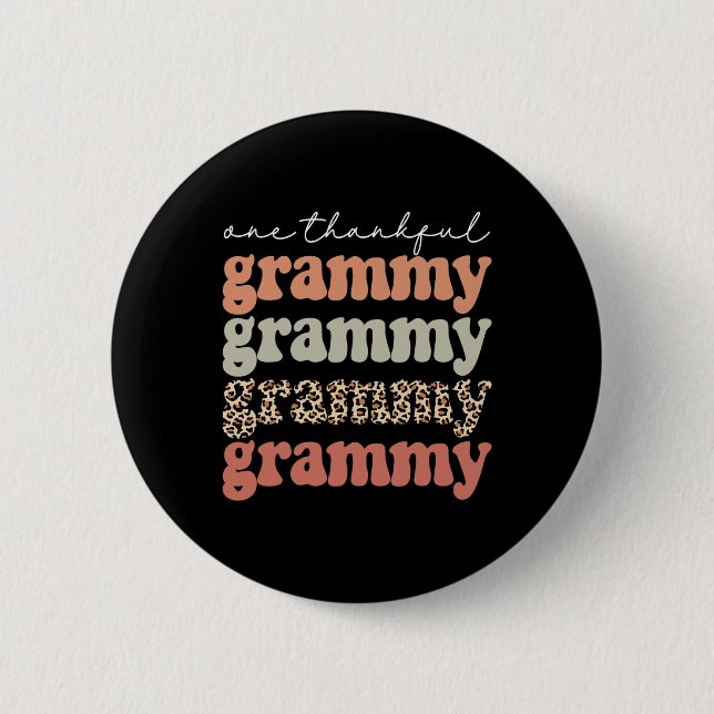 Dankbare Grammy Herbstbaum Herbstlaube Thanksgivi Button (Vorderseite)