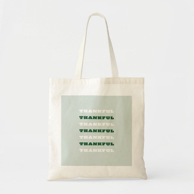 Dankbare grüne Kunst, Dankbarkeit, Positiv Tragetasche (Vorne)