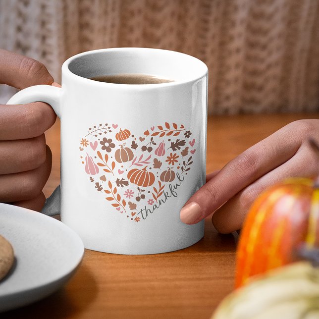 Dankbare Herbst-Herbst-Grafik Kaffeetasse (Von Creator hochgeladen)