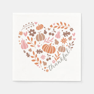 Dankbare Herbst-Herbst-Grafik Serviette