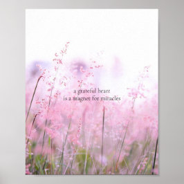Dankbare Herz florale Inspiration Natur Poster