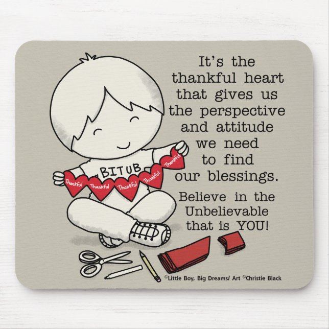 Dankbare Herzen Mousepad (Vorne)