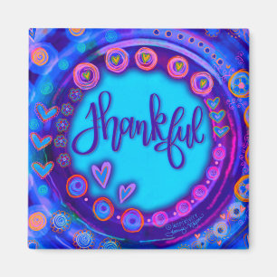 Dankbare Hübsch Hearts farbenfrohe Inspirivity Magnet