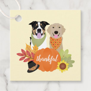 Dankbare Hunde Erntedank Harvest Pumpkins Geschenkanhänger