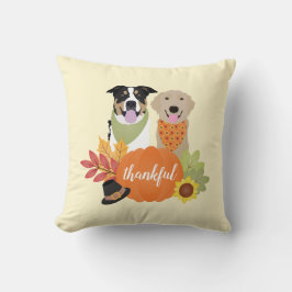 Dankbare Hunde Erntedank Harvest Pumpkins Kissen