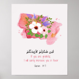 Dankbare islamische Wall Art Poster