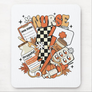 Dankbare Krankenpflegerin Leben Truthahn Süßes Ern Mousepad