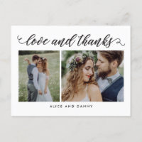 Dankbare Liebe EDITABLE FARBE Danke Postcard