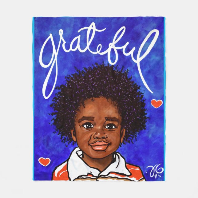 Dankbare Liebe Kinder Adoption hört Freude Fleecedecke (Vorderseite)