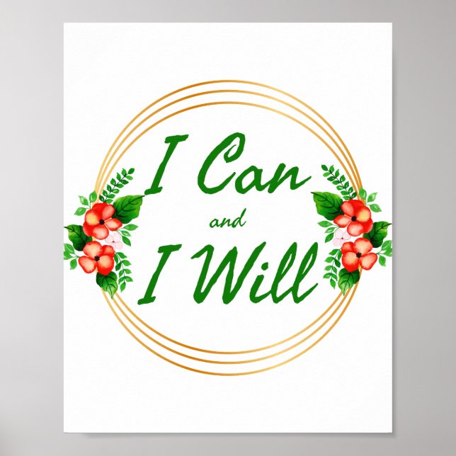 Dankbare Motivationsworte für die Arbeit Poster (Vorne)