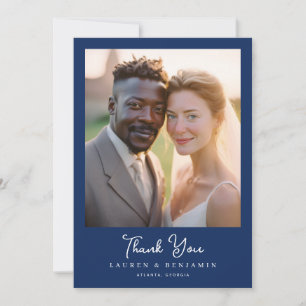 Dankbare Navy-Intimfoto Dankeskarte