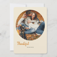 Dankbare Oval Foto Card