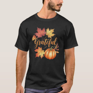 Dankbare Pumpkin & Herbst Blätter Männer T-Shirt