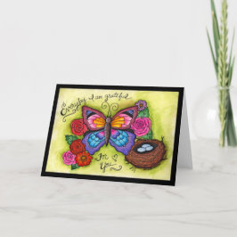 Dankbare Schmetterlingskarte Karte