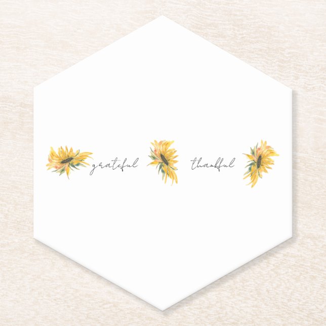 Dankbare Sonnenblume  Untersetzer (Vorderseite)