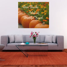 Dankbare Sonnenblumen und Pumpkin-Holzkunst"