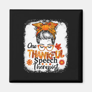 Dankbare Sprachtherapeutin Herbst Thanksgiving Uno Magnet