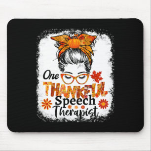 Dankbare Sprechtherapeut Fall Erntedank chaotisch Mousepad