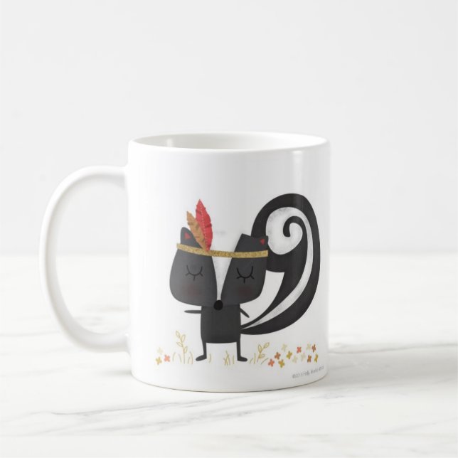 Dankbare Stinktier-Tasse Kaffeetasse (Links)