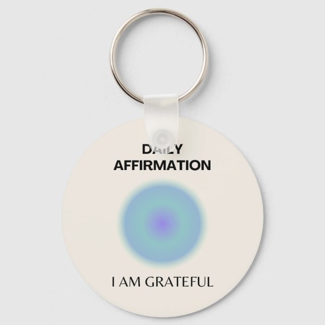 Dankbare tägliche Bestätigung positive spirituelle Schlüsselanhänger (Vorderseite)