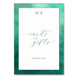 Dankbare Teal-Minimalist-Karten-und-Geschenke-Tafe Tischnummer