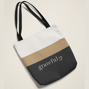 Dankbare Tragetasche Positives Premium-Streifend Tasche