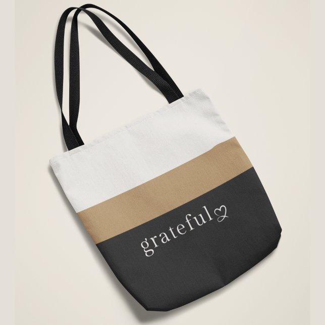 Dankbare Tragetasche | Positives Premium-Streifend Tasche (Von Creator hochgeladen)