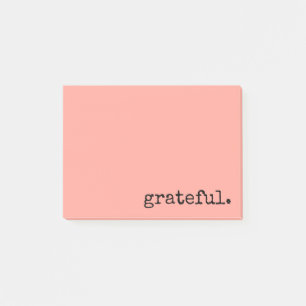 dankbare Typografie Orange Post-it Klebezettel