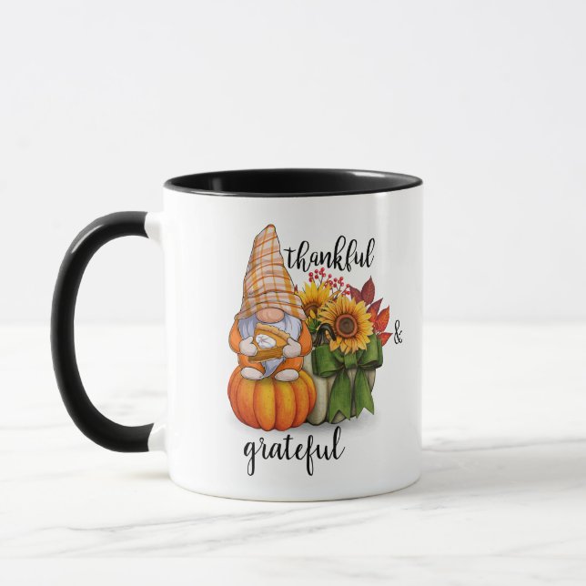Dankbare und dankbare Kaffee-Tasse Tasse (Links)