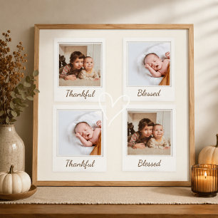 Dankbare und Gesegnete Polaroid-Foto   Individuell Poster