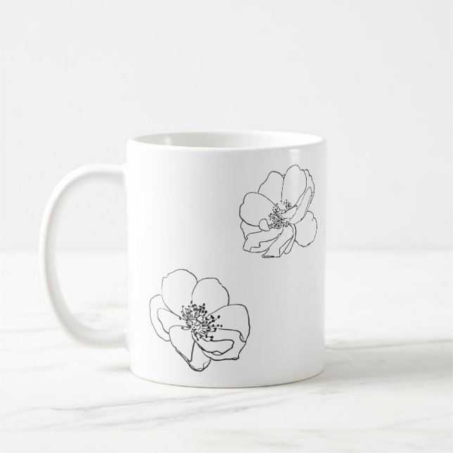 Dankbare und schöne Rose Tasse (Links)