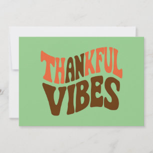 Dankbare Vibes Thanksgiving Vintage Dankbar  Feiertagskarte