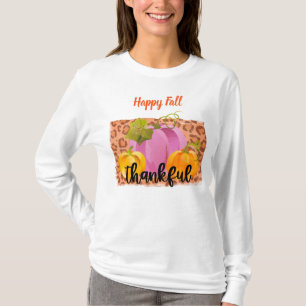 Dankbarer Autumn Anpassen von Text T-Shirt