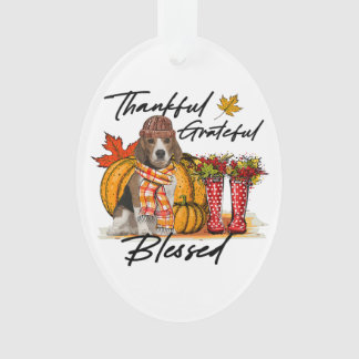 Dankbarer dankbarer Beagle Dog Lovers Fall Thanksg Ornament