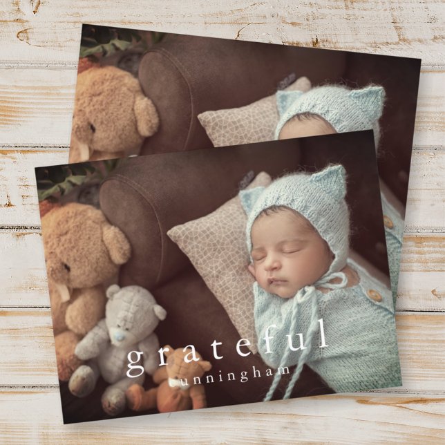 Dankbarer Erntedank Modernes Foto Feiertagspostkarte (Von Creator hochgeladen)