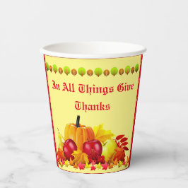 Dankbarer Erntedank Pappbecher