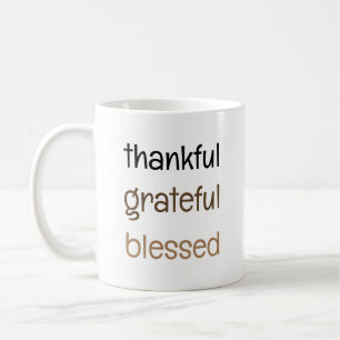 Dankbarer, gesegneter Erntedank für Typografie Kaffeetasse