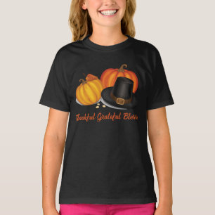 Dankbarer, gesegneter Halloween-Erntedank T-Shirt