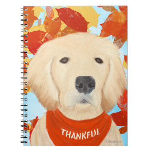 Dankbarer Golden Dog Herbst Journal Notizblock