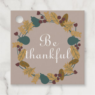 Dankbarer Herbstkranz Grünzeug Birnen Abendessen L Geschenkanhänger