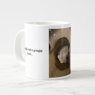 Dankbarer Herzschlag Jumbo-Tasse