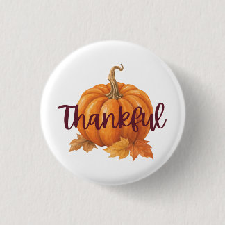 Dankbarer Kürbis Thanksgiving Button