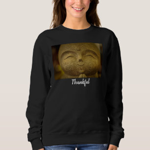 Dankbarer lächelnder glücklicher Buddha Frauen Sweatshirt