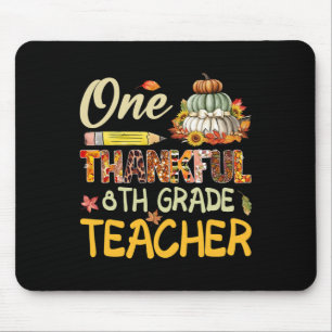 Dankbarer Lehrer der 8. Klasse Kürbis Herbst Thank Mousepad